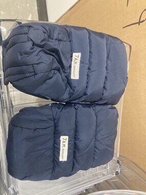 7 AM Enfant Warmmuffs Navy Blue Stroller Mitten Muffs - Fantastic Condition OS